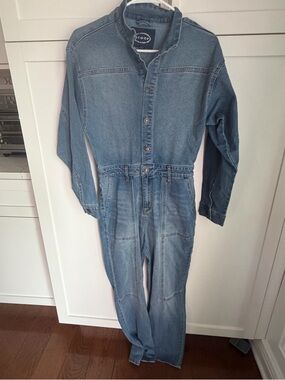 Scoop NYC Light Blue Denim Jumpsuit